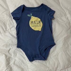 Main Squeeze Blue Baby Onesie